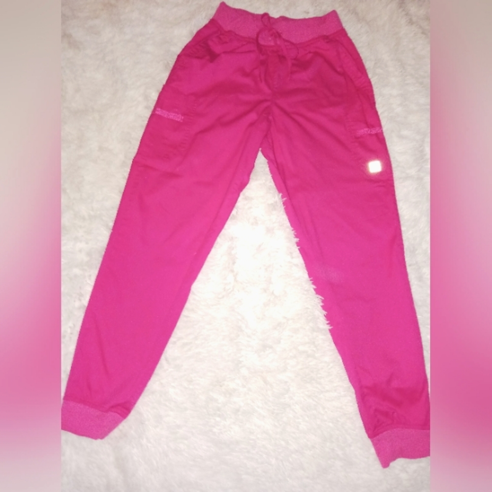 Pink Jogger Style Scrub Pants